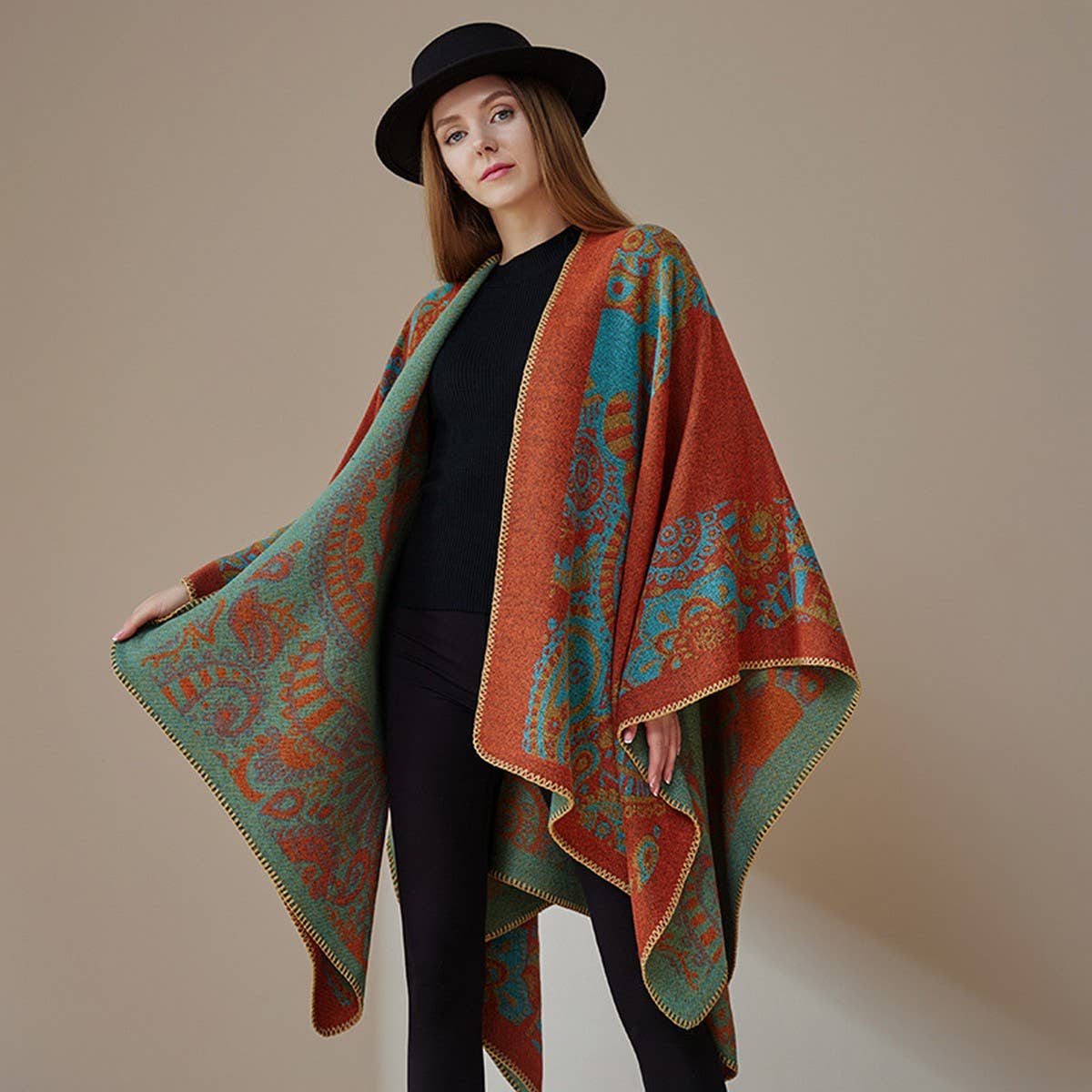 WARM SHAWL CAPE FASHION SCARF CAPE