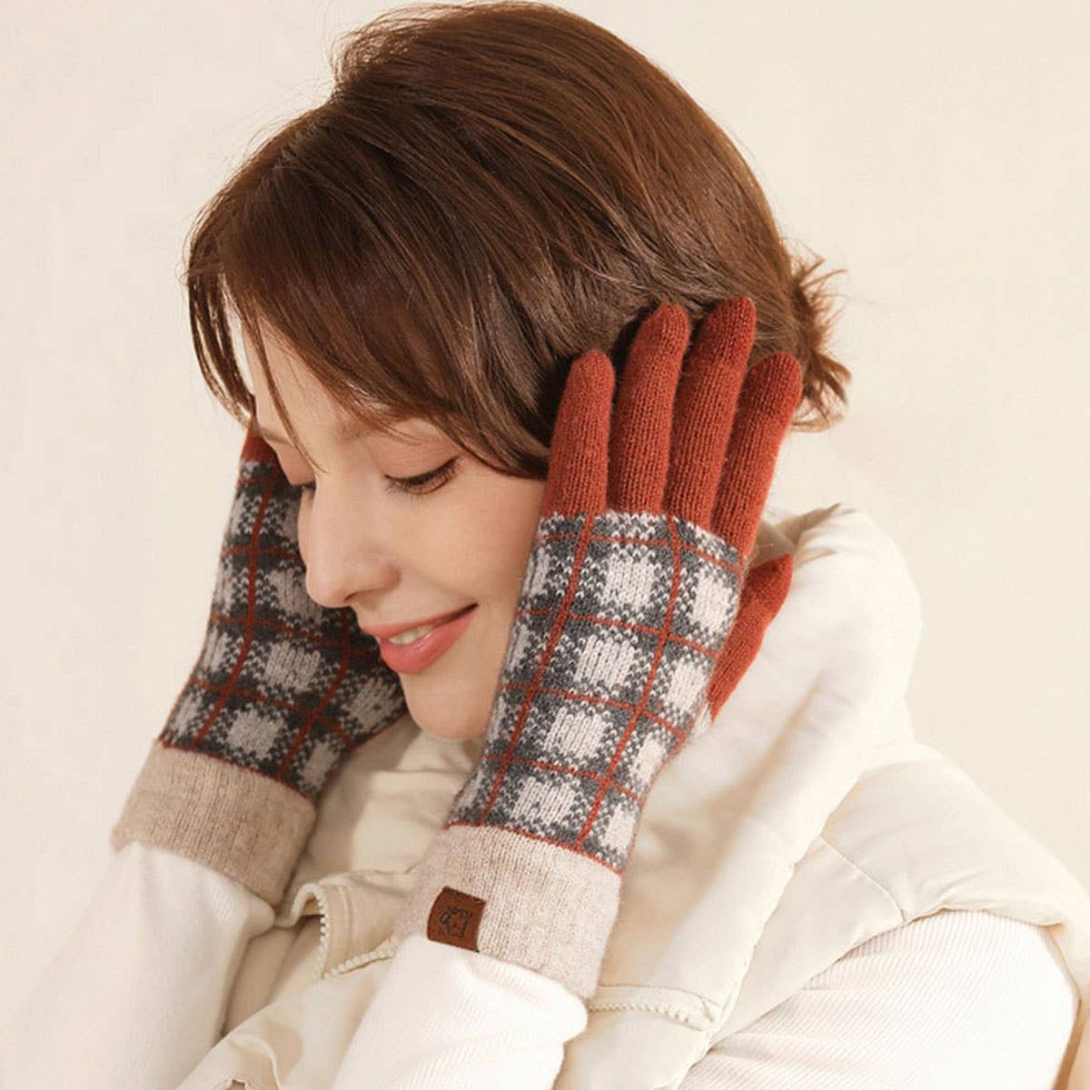 ADULT WOOL KNITTED WARM GLOVES FOR WOMEN IN WINTER_CWAG0387