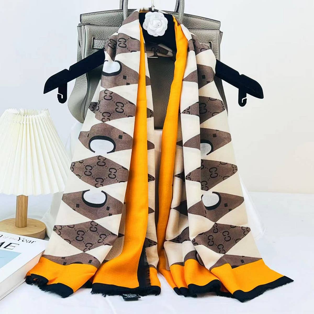 Letter Print Scarf - Chic Winter Wrap Gift Shawl