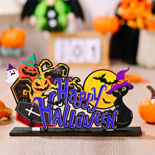 CWMM10259_HALLOWEEN WOODEN TABLETOP HOME DECORATION