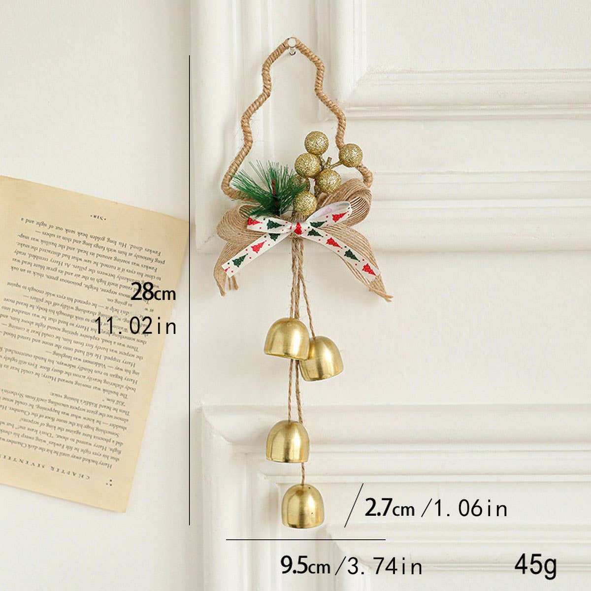 CWMM10365_CHRISTMAS BELL HANGING ORNAMENTS TREE DECORATIONS