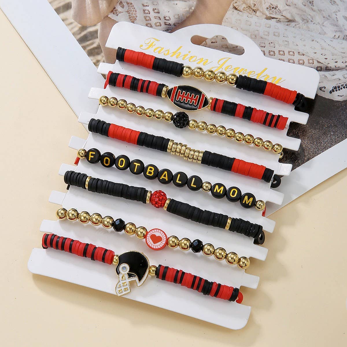 BRACELET 8-PIECE SET POLYMER CLAY BRACELET_CWMM3512