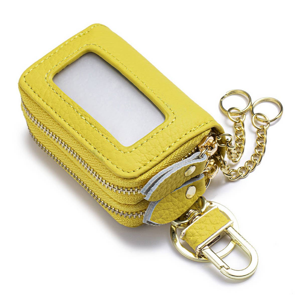 Women¡¯s Leather Key Pouch ? Double Zipper Bag_CUAB00385