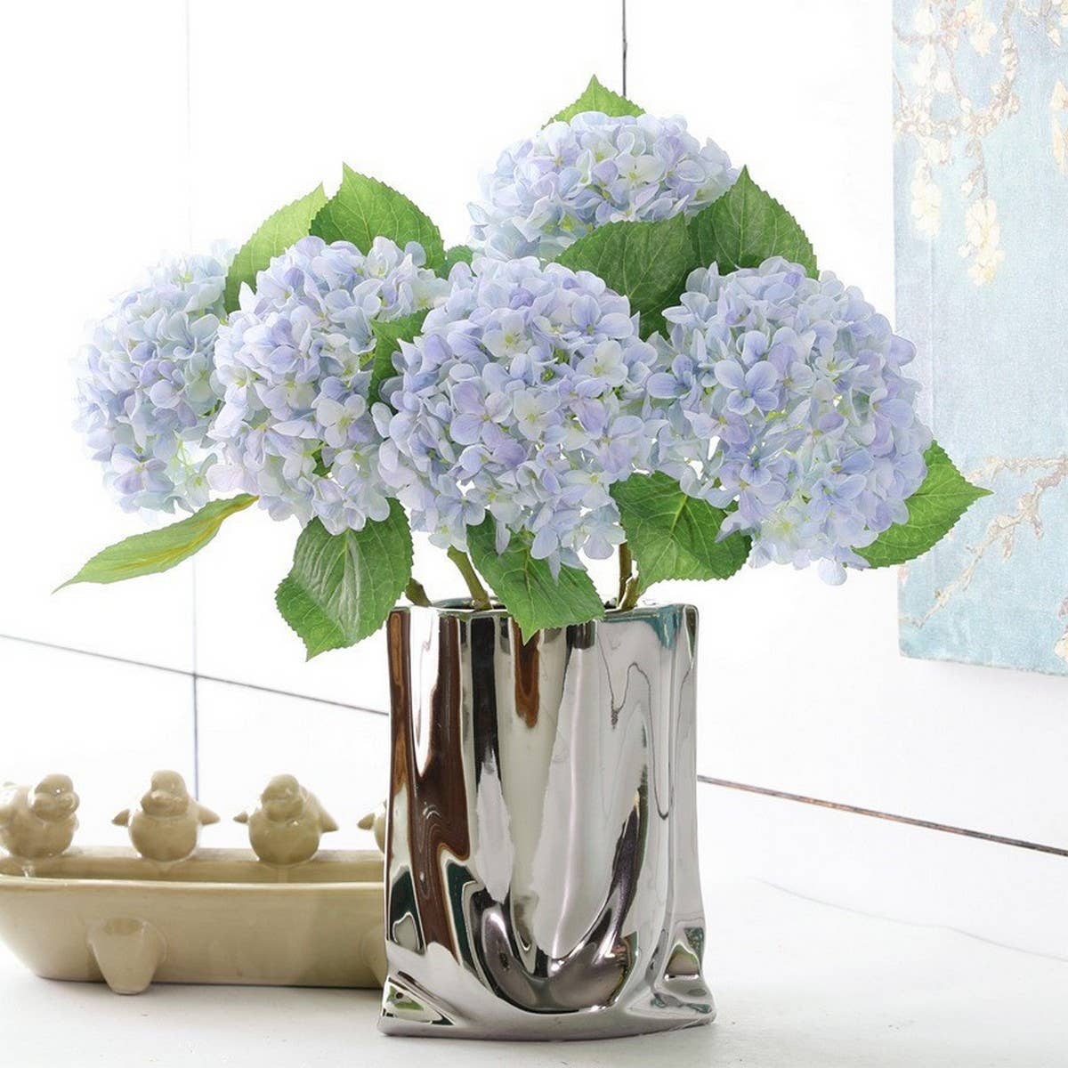 Single Stem 3D Artificial Hydrangea for Decor_CWMM6506