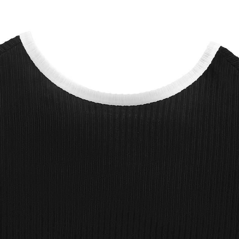 Sexy backless bow design T-shirt