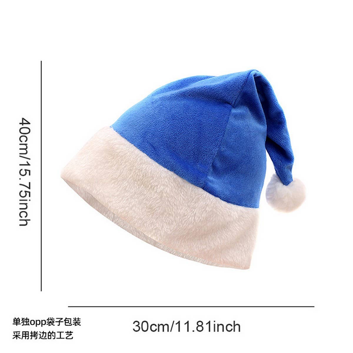 CWMM10349_CRYSTAL VELVET CHRISTMAS SANTA HAT FOR ADULTS