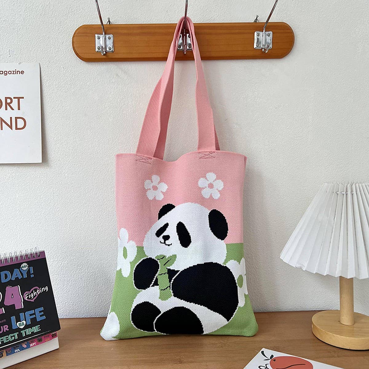 PANDA NEEDLE BAG CROSSBODY WOVEN SHOULDER BAG_CWAB3070