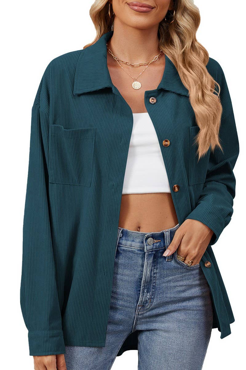 CWOCO0884_SOLID COLOR LAPEL POCKET KNIT SHIRT COAT