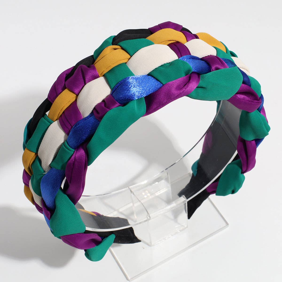 BOHEMIAN WIDE-BRIMMED COLORFUL TWIST HEADBAND_CWAHA2193