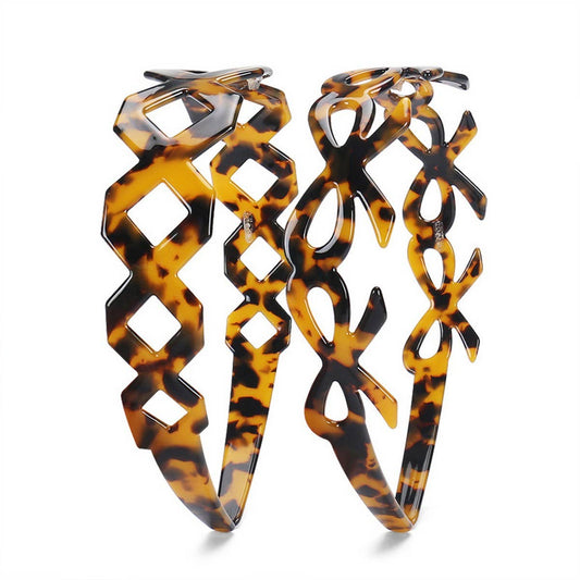TORTOISESHELL SIMPLE ACETATE HEADBAND HAIRPIN
