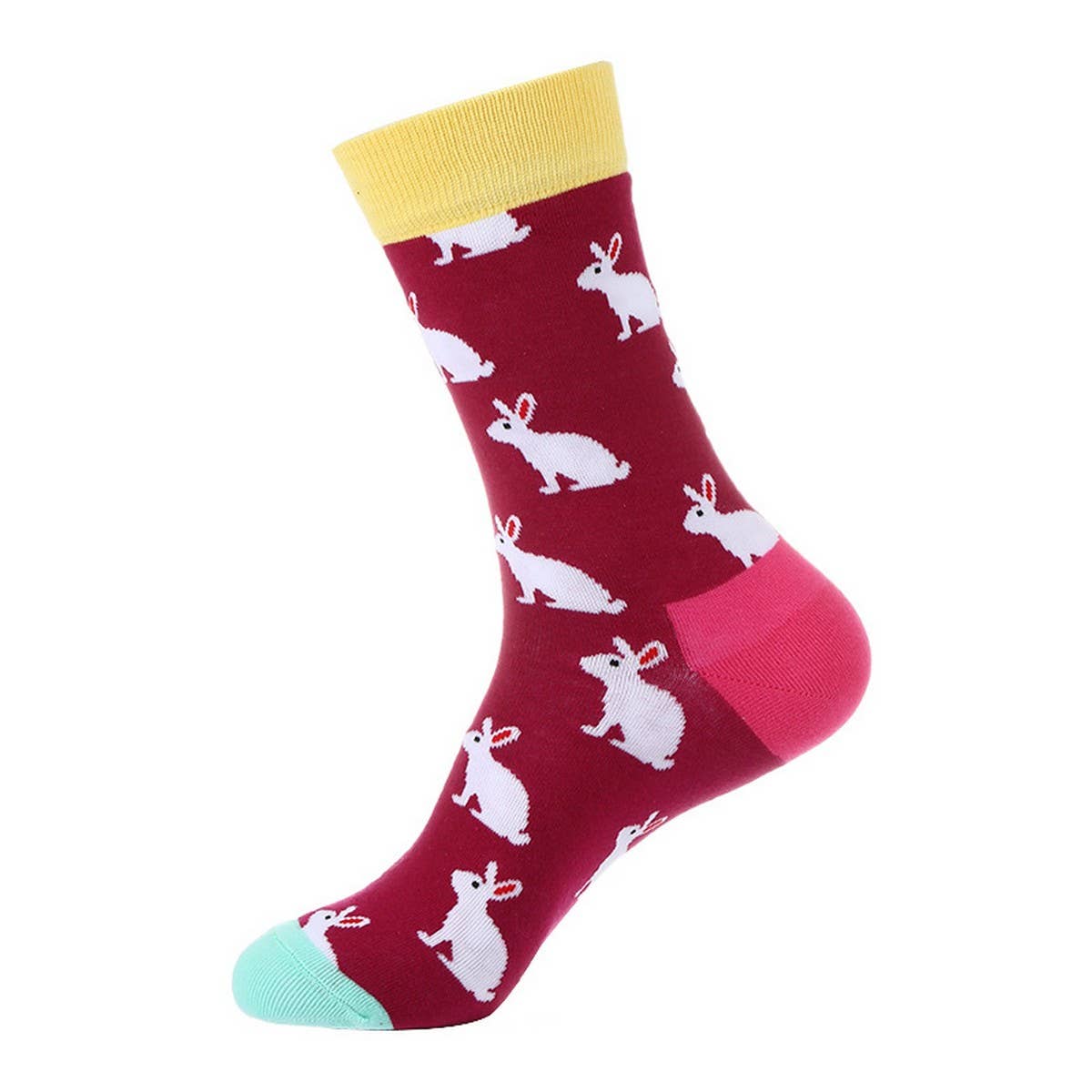 AUTUMN AND WINTER CREATIVE PRINTED MID-CALF SOCKS_CWMS1014