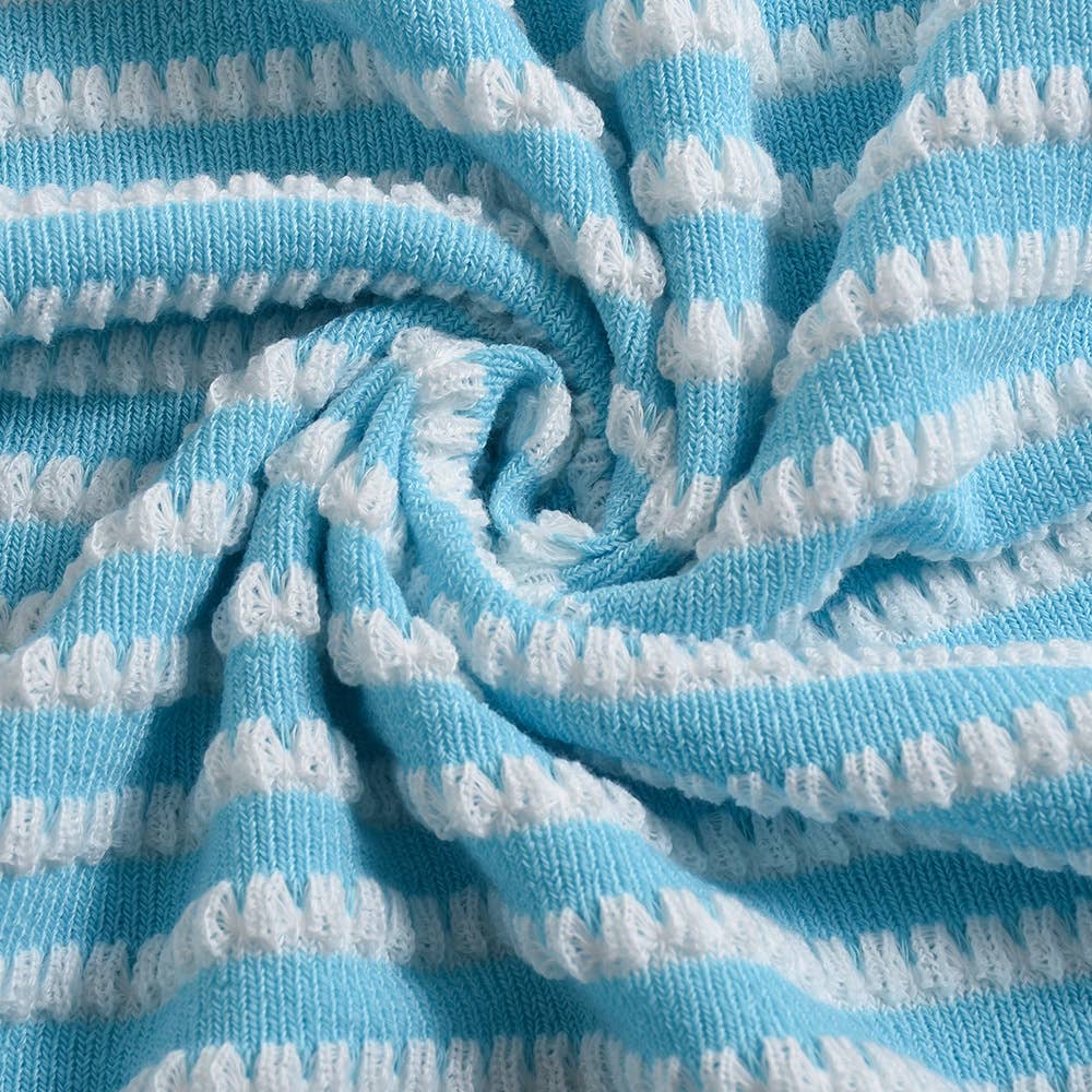 Wraps the hips contrasting color striped dress