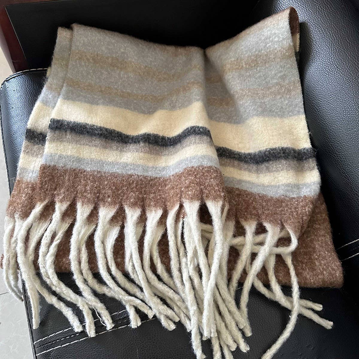Stripe Scarf ??Cozy Faux Cashmere Winter Wrap_CWASC2359