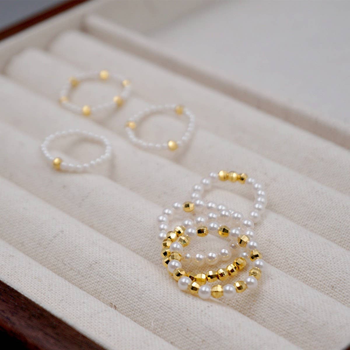 NEW MINI CRYSTAL PEARL RING