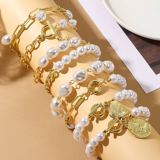 PEARL CHARM BEADED BRACELET_CWAJE0454
