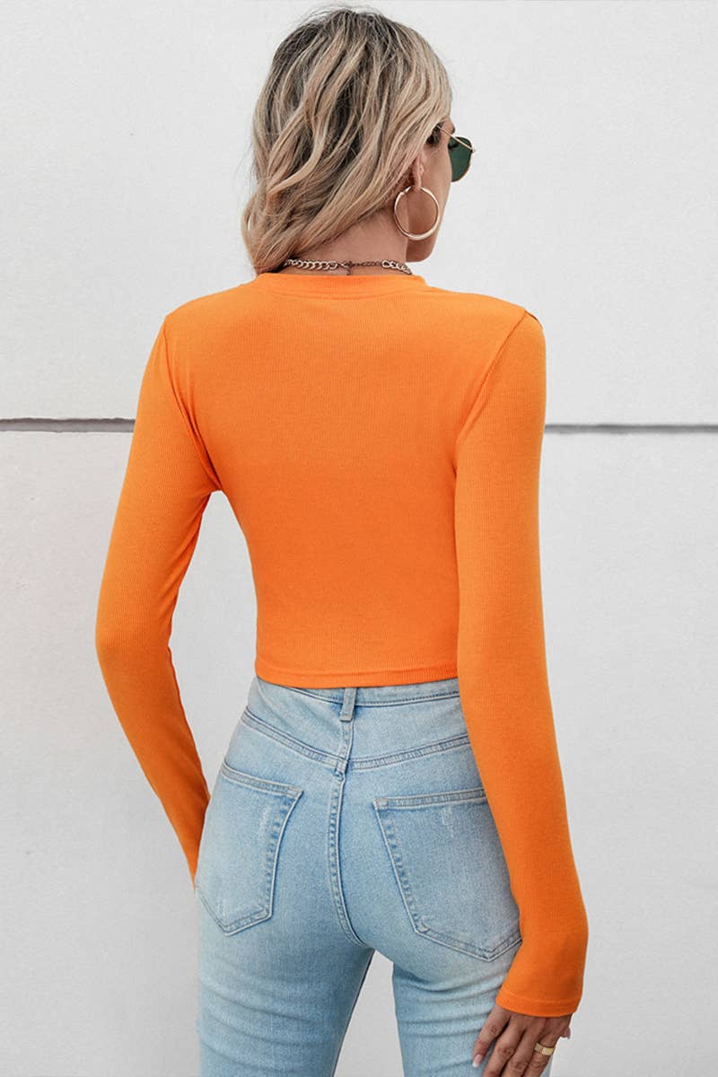 WOMEN ASYMMETRICAL WRINKLE BLOUSE_CWTBLL0489