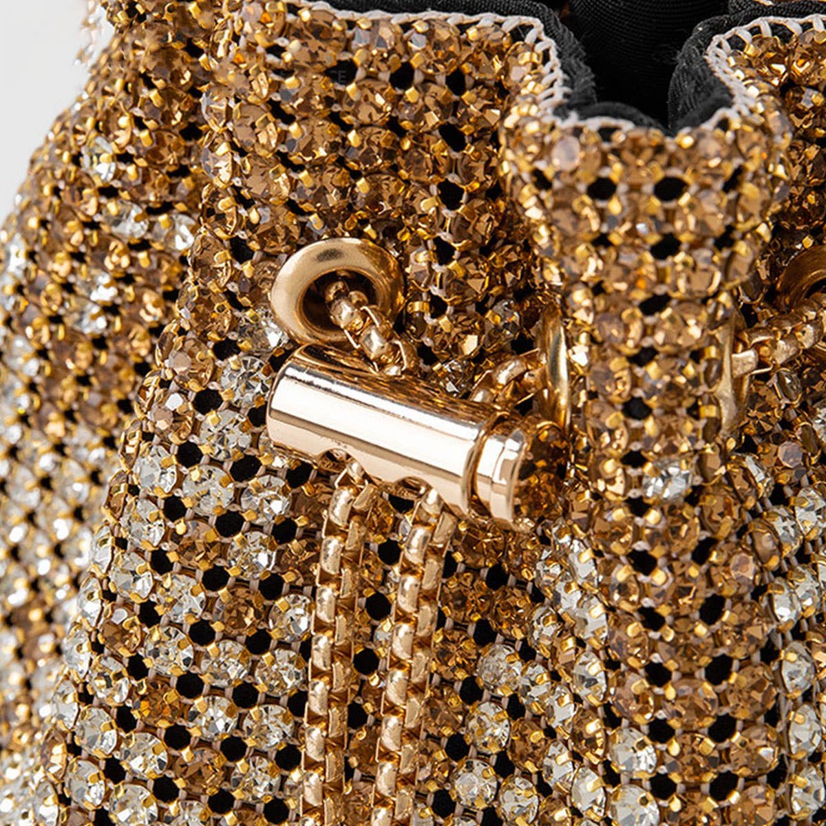 WOMEN'S RHINESTONE-STUDDED BUCKET EVENING BAG_CWAB3587