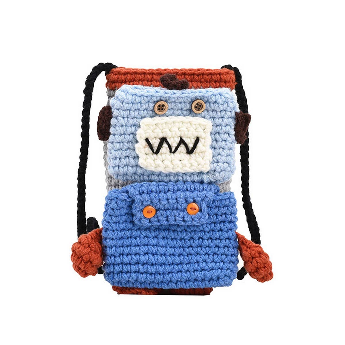 UNIQUE DESIGN KNITTED ROBOT SHOULDER BAG_CWAB2418