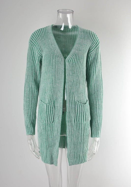 CWOSWL1047_Long Sleeve Open Front Long Cardigan Sweater