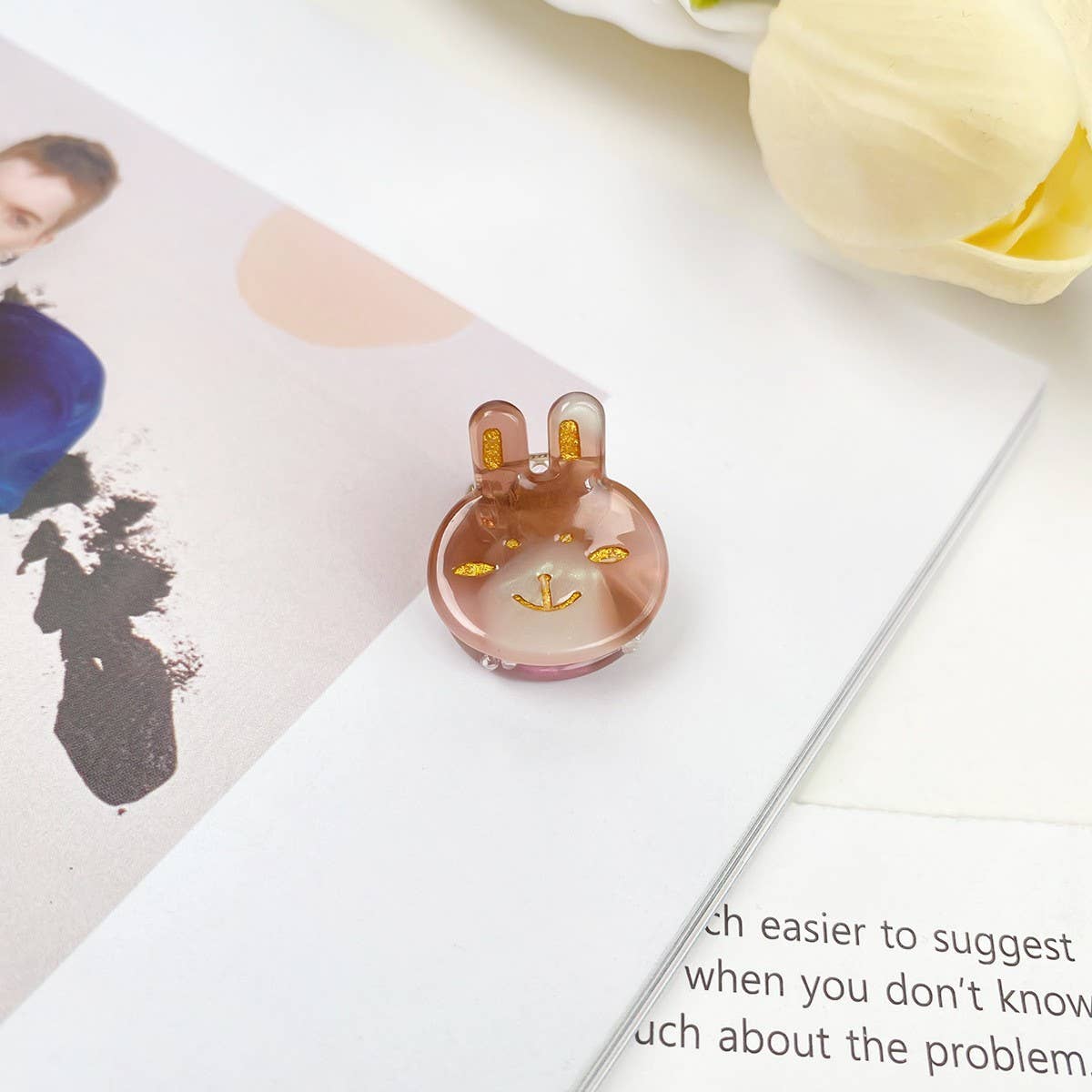 Mini Bunny Hair Claw - Cute Acetate Bangs Clip_CWAHA0731
