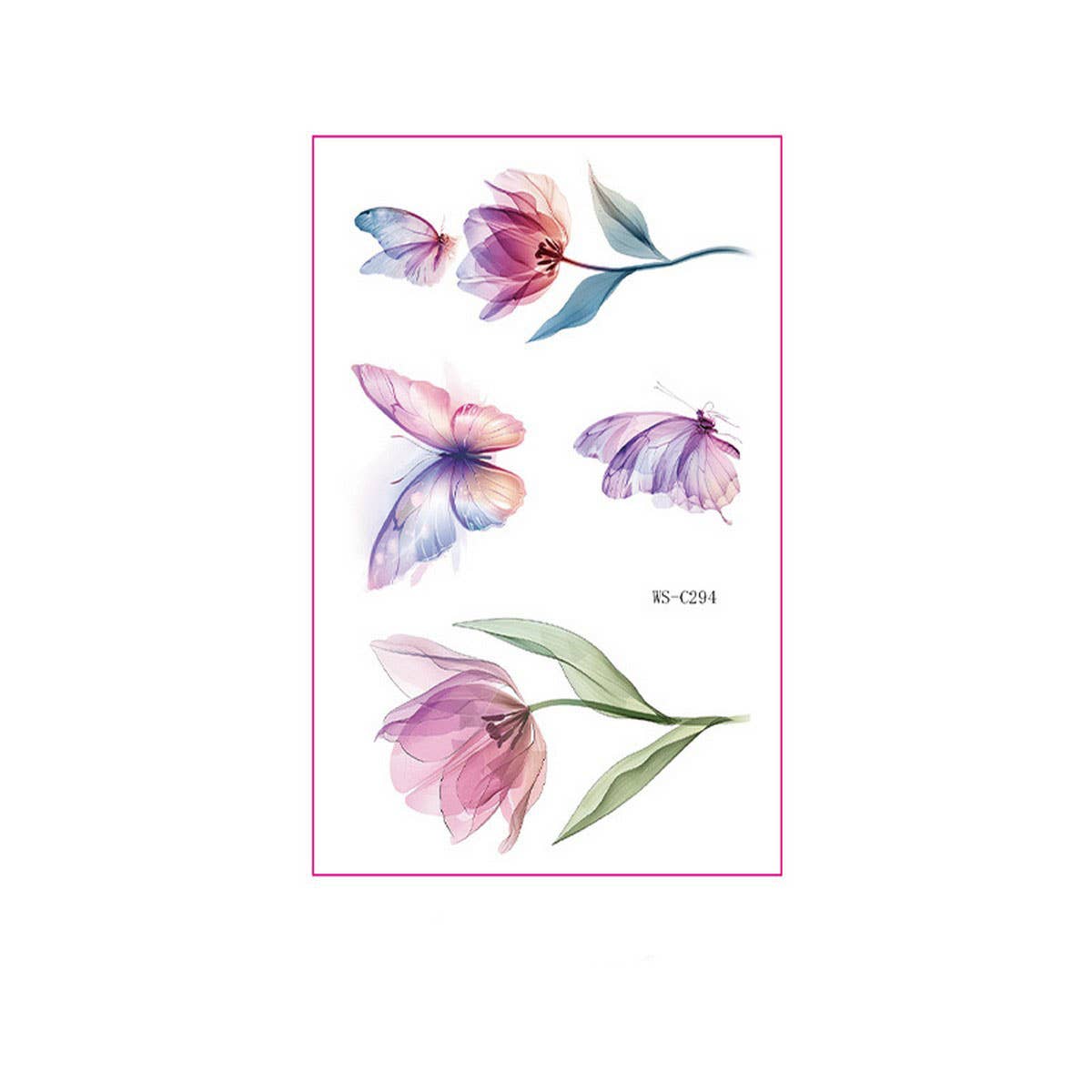 Watercolor Flower Tattoos for Hand & Collarbone