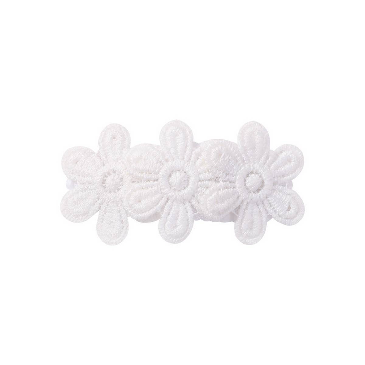 CHILDREN'S PETAL FLOWER BLACK AND WHITE HAIRPIN