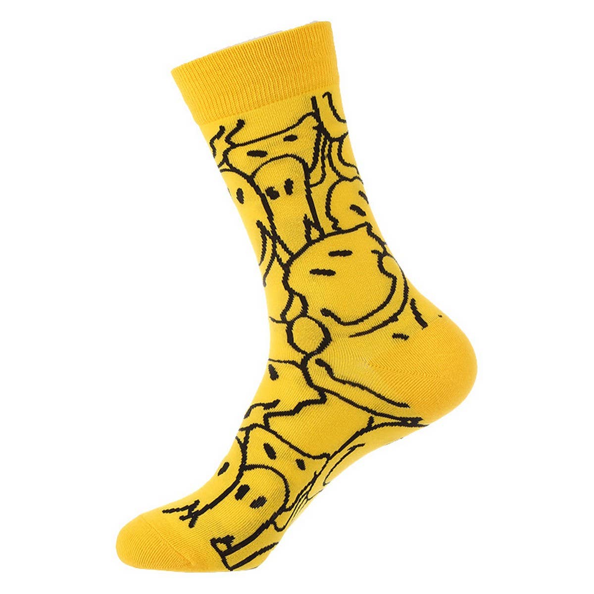 AUTUMN AND WINTER CREATIVE PRINTED MID-CALF SOCKS_CWMS1014