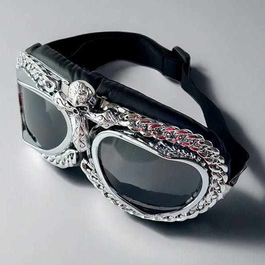 VINTAGE METAL CROSS WIND AND SAND GOGGLES