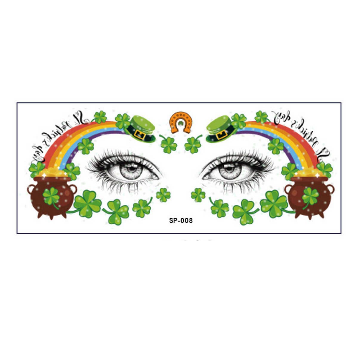 Lucky Clover Face Stickers?Waterproof Tattoos