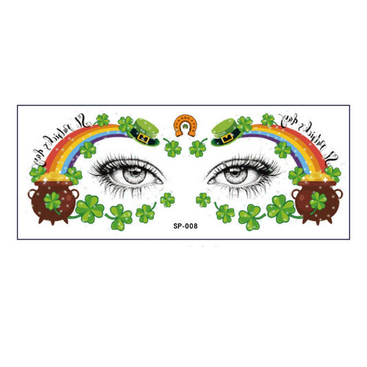 Lucky Clover Face Stickers?Waterproof Tattoos