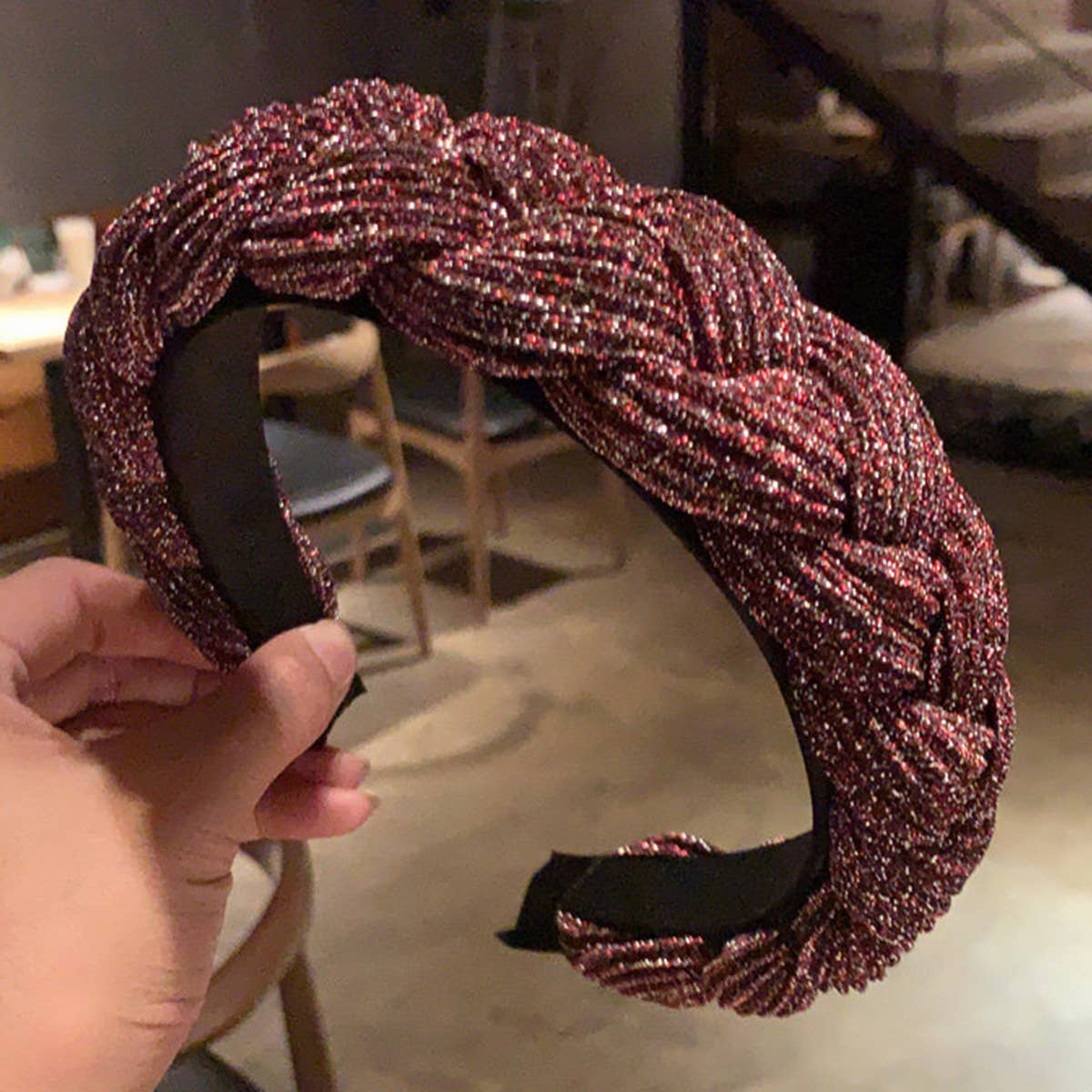 FASHION MULTICOLOUR WEAVE DETAIL HAIR HOOP_CWAHA0201