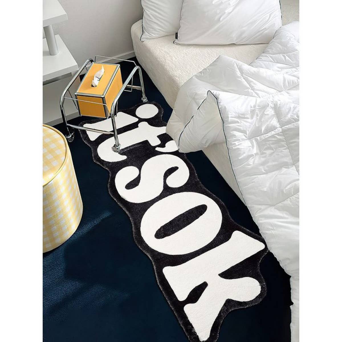 Long Thick Runner Rug Simple Accent for Home Decor