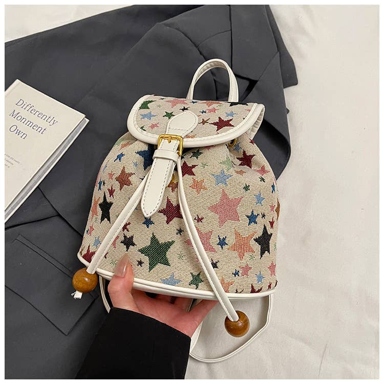 Fashionable printed casual commuting backpack