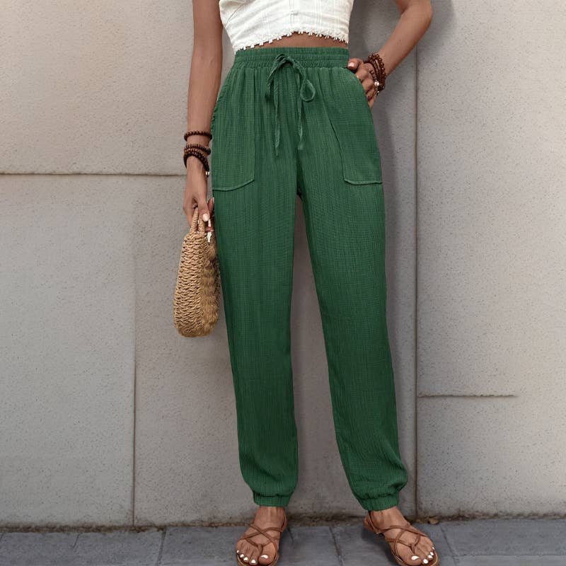 Texture sense casual long small foot pants