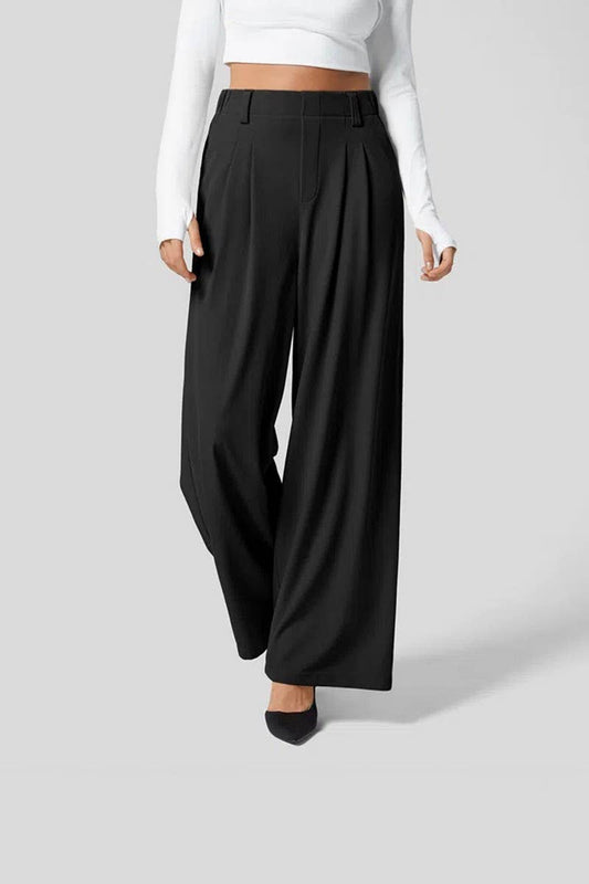 CWBLP1426_LOOSE FITTED CASUAL KNITTED TROUSERS