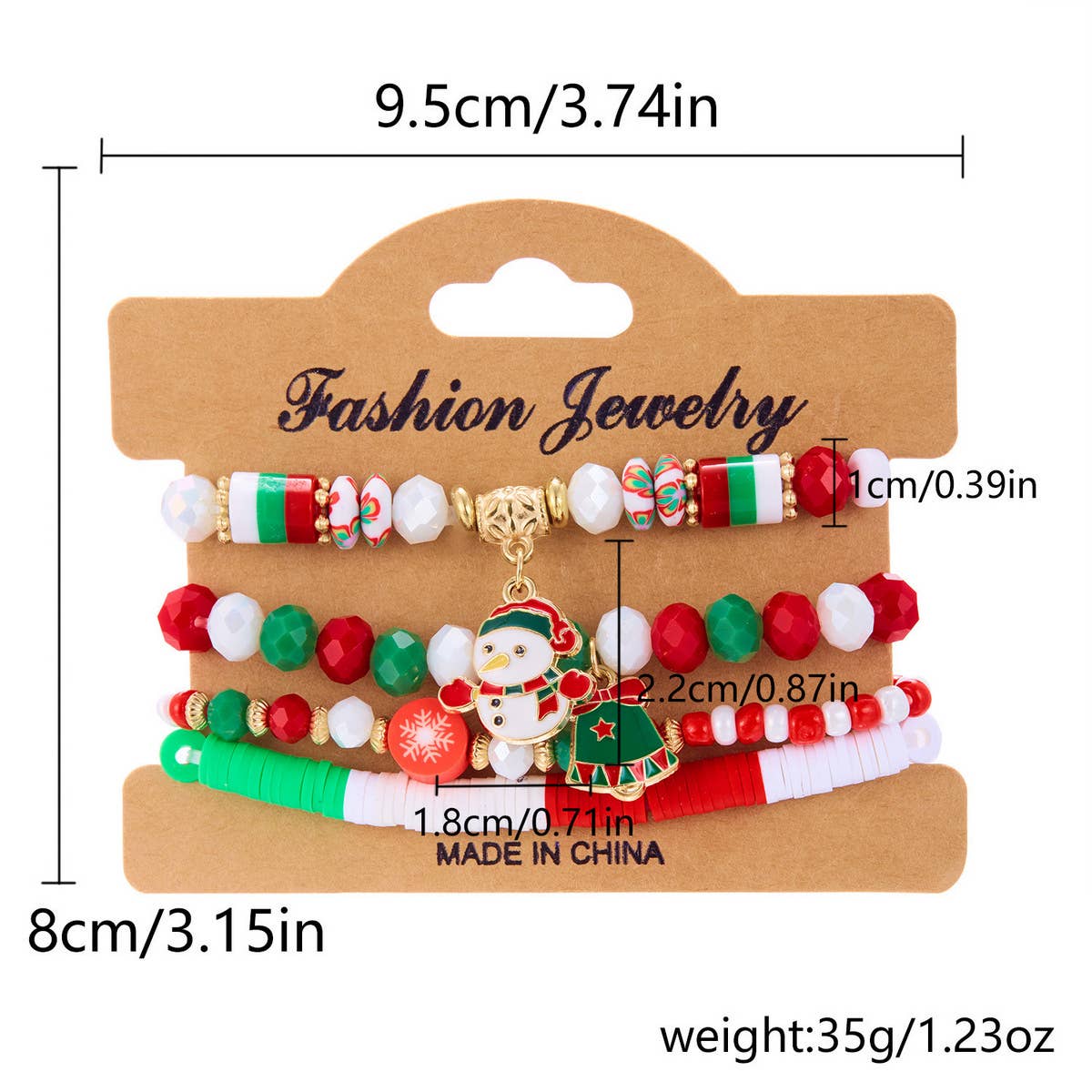 CHRISTMAS COMBINATION COLORFUL ELASTIC BRACELET