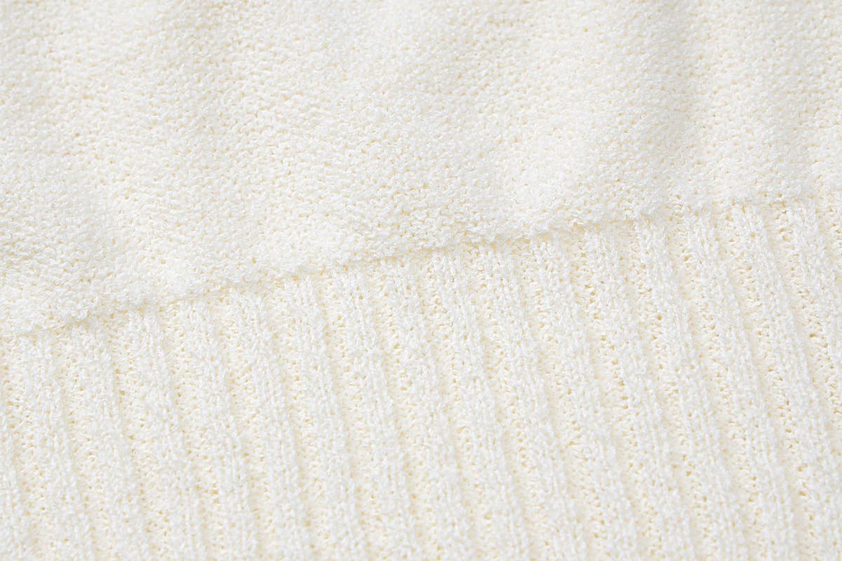 SLOUCHY OFF-THE-SHOULDER SOLID COLOR KNIT