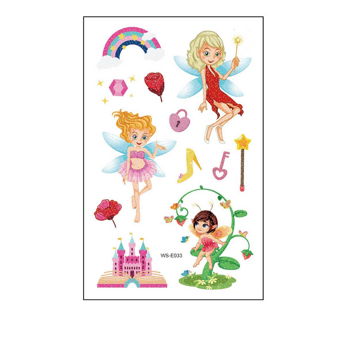 Glitter Fairy Tattoos ? Princess Waterproof Set