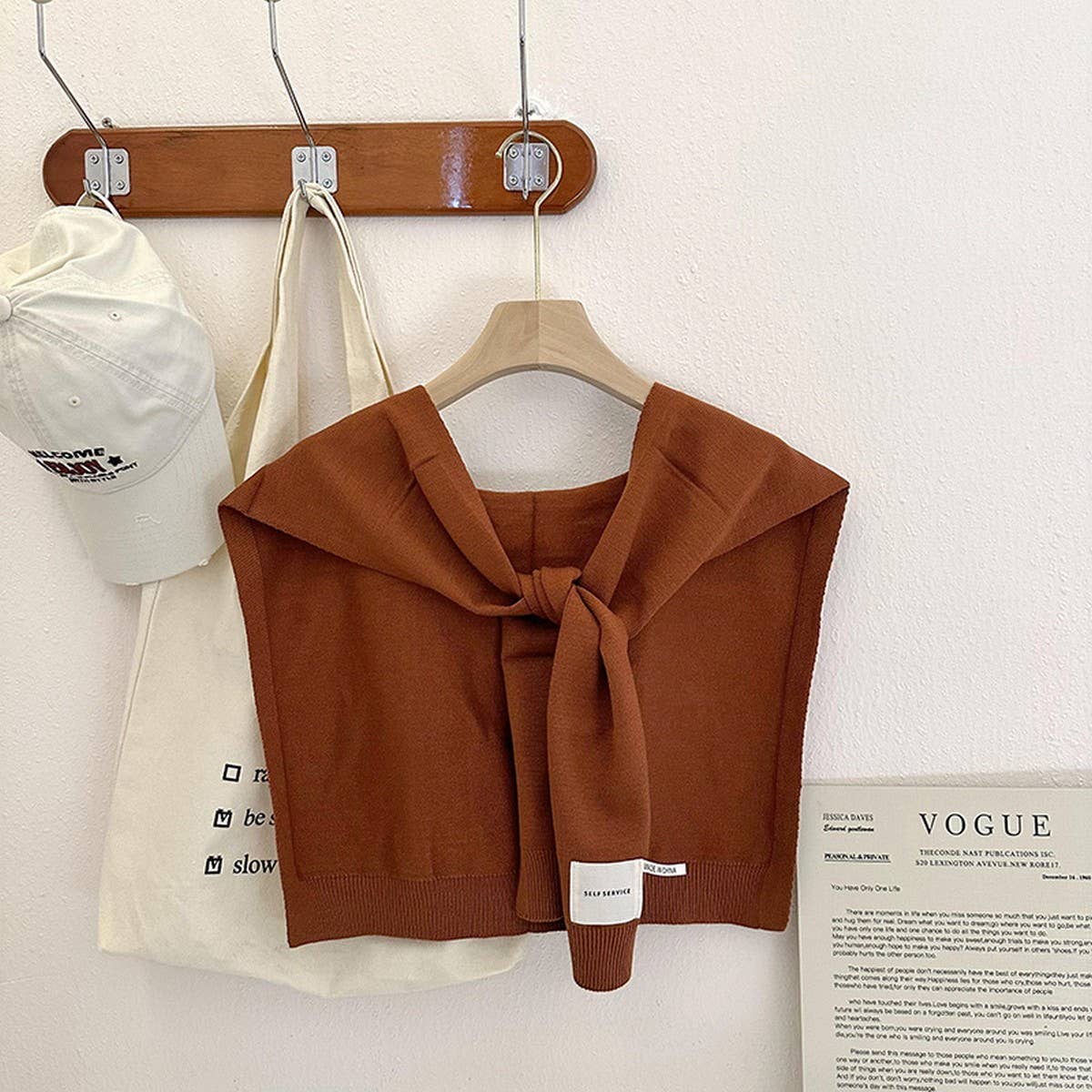 Solid Color Knitted Knotted Shawl??œCasual & Cozy _CWASC0757