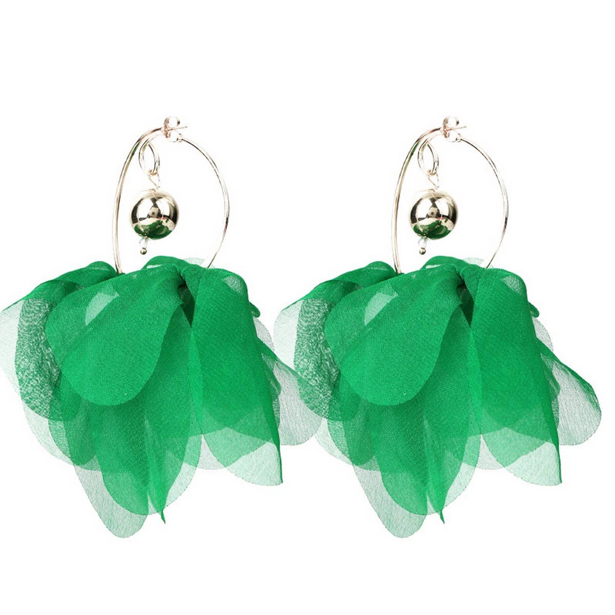 Bold Solid Fabric Hoop Earrings  Original Handmade_CWMM6278