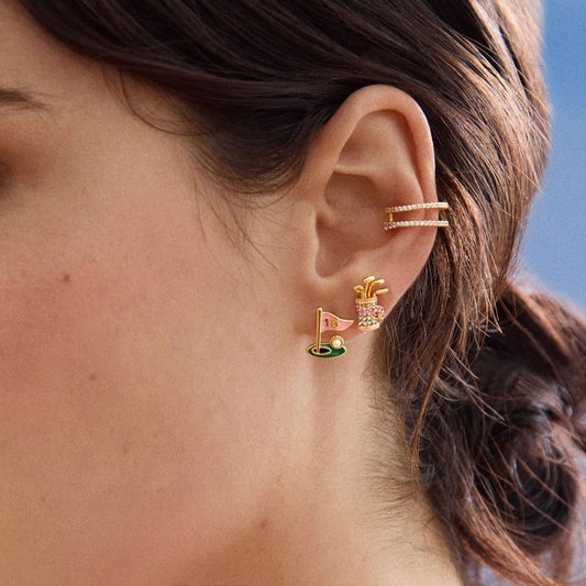 Sports Series Tennis Football Stud Earrings_CWAJE5066