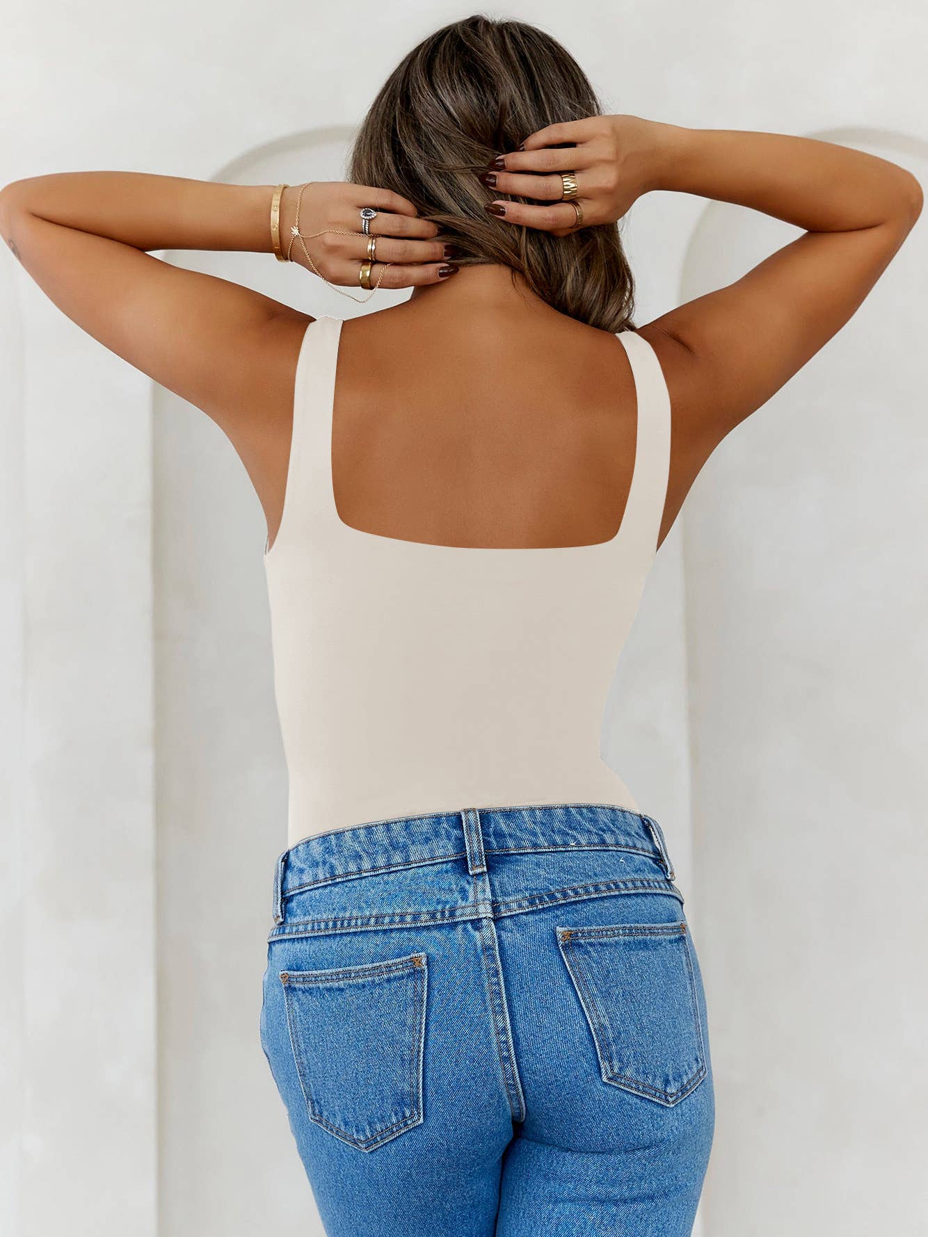 Y2K style sexy solid color slim-fit tank top