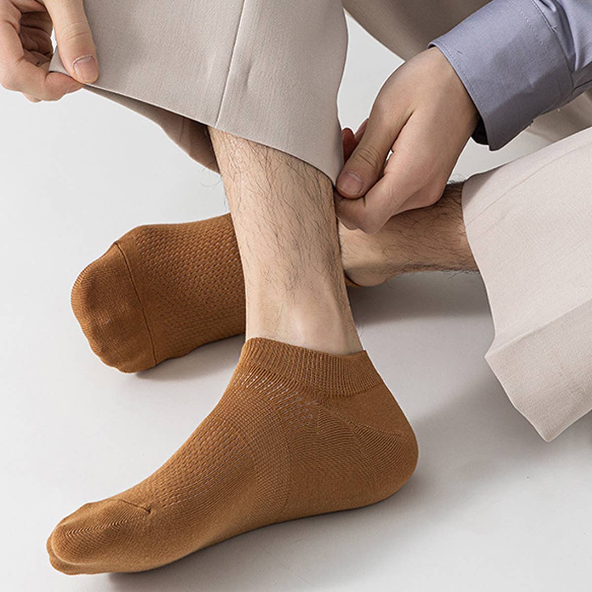 CWMS2450_SUMMER THIN COTTON SHORT-CUT MEN'S BOAT SOCKS