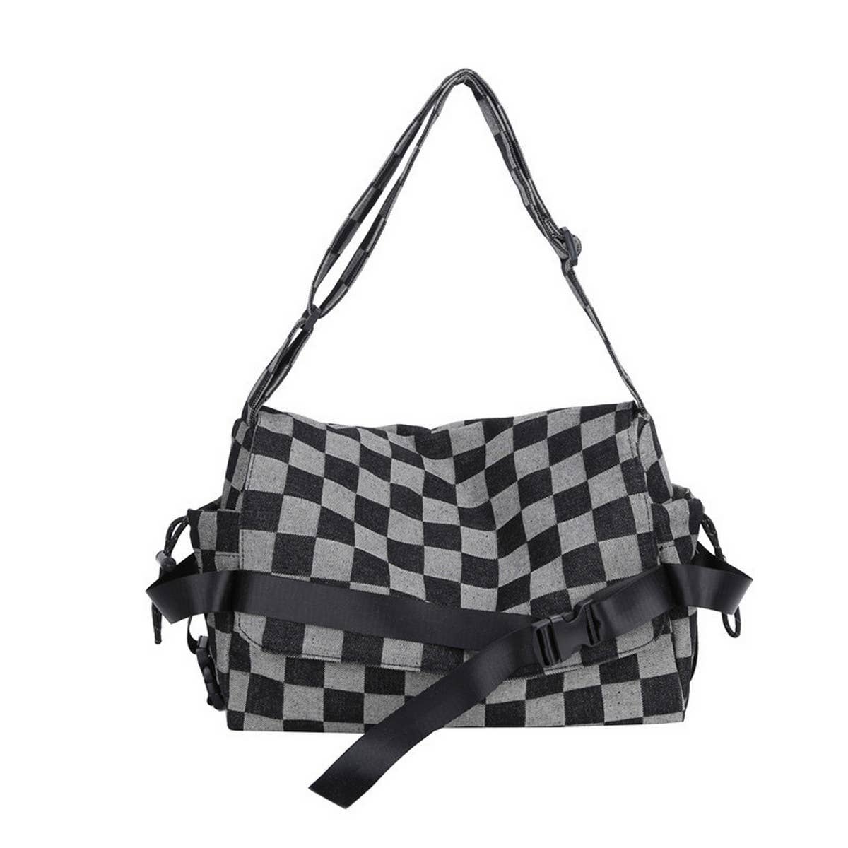 CASUAL PLAID SHOULDER CROSSBODY BAG_CWAB1606