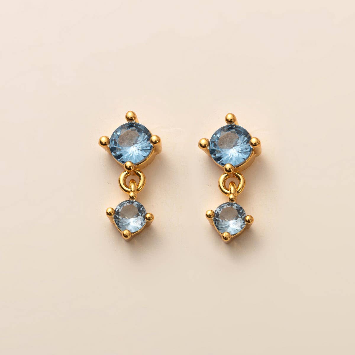 Birthstone Stud Earrings Zodiac Colorfast Material_CWAJE5104