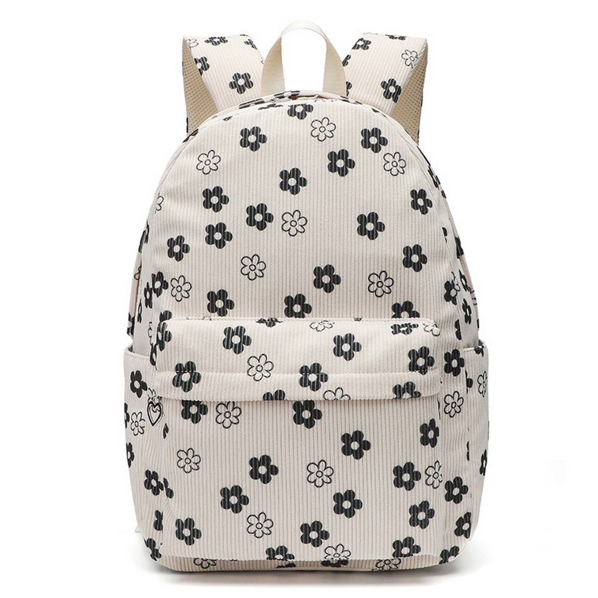Corduroy Floral Backpacks for School Girls ? Large_CWAB5386