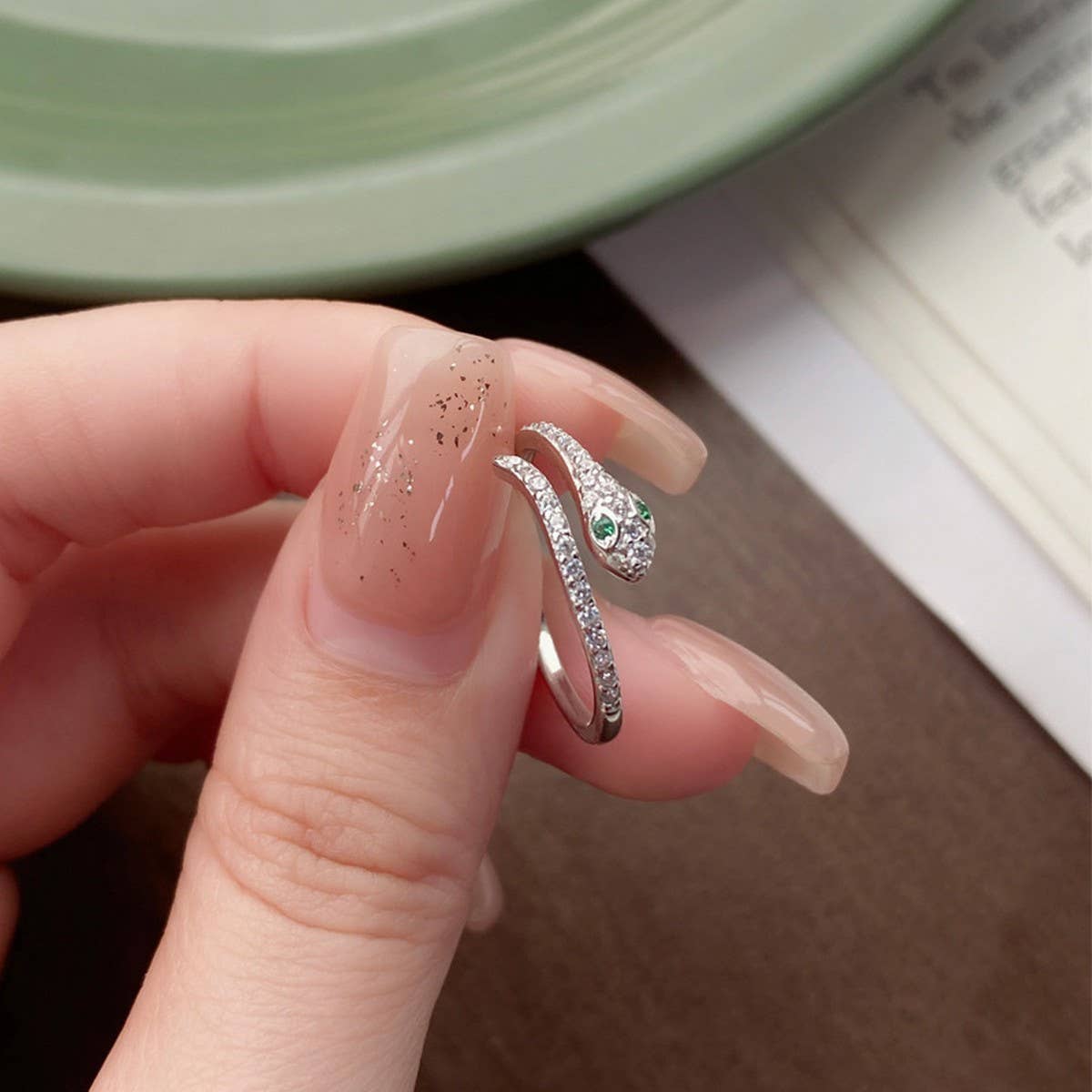 CWAJE4973_NICHE PERSONALITY DIAMOND COLD STYLE OPEN RING