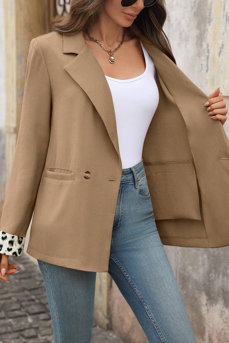 CWOBL00215_RETRO LEOPARD PRINT COMMUTER SUIT JACKET