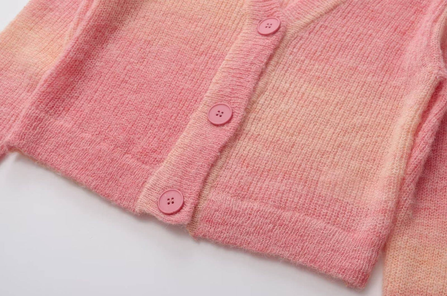 SINGLE BREASTED MULTICOLORED KNIT CARDIGAN