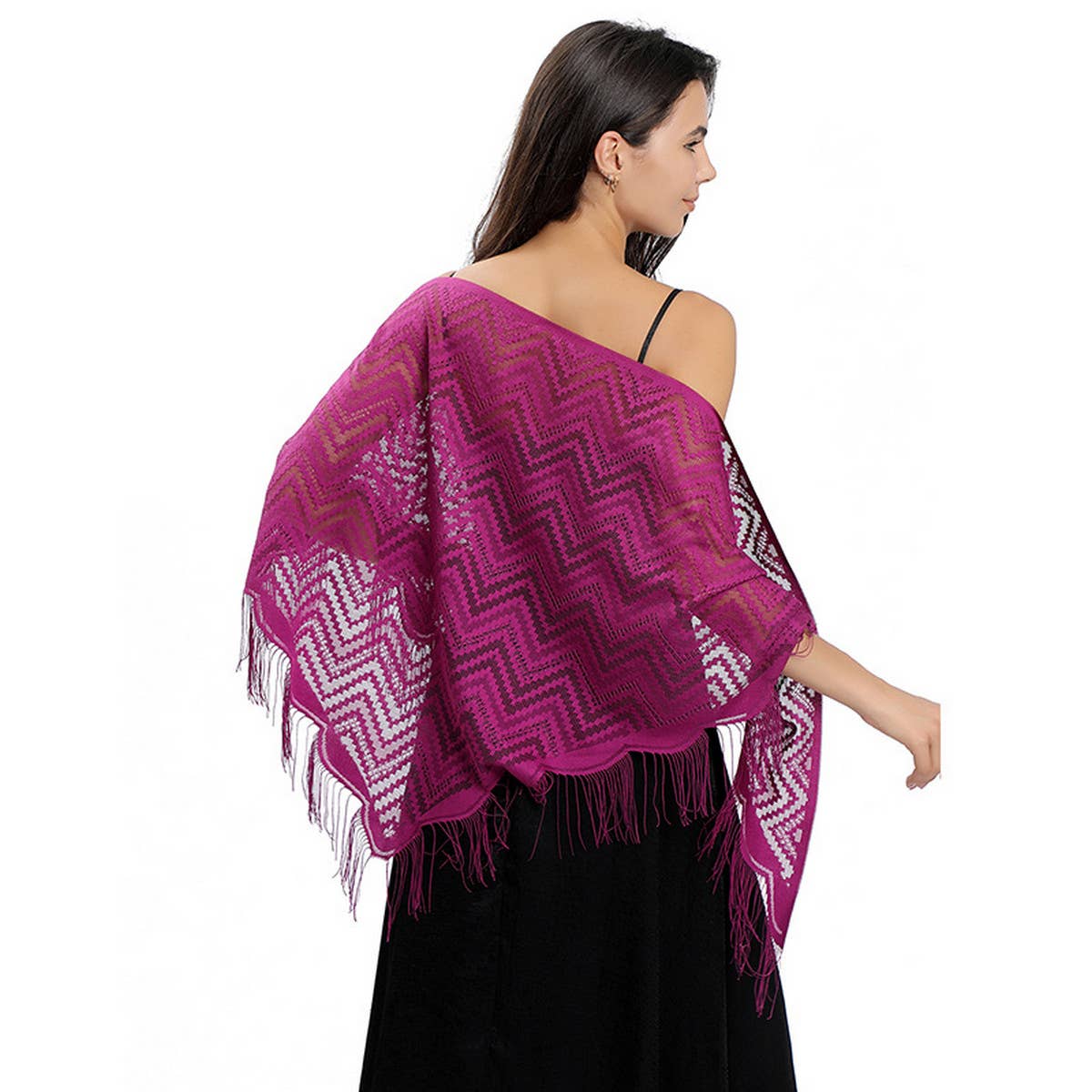 Lace Wave Triangle Scarf - Party Wrap for Women